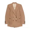 Blazé Milano Cholita Double-breasted Blazer In Brown
