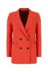 Blazé Milano Exit Everyday Wool Double-breasted Blazer In Orange