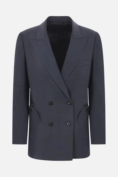 Blazé Milano Double-breasted Blazer In Gray