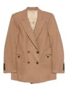 Blazé Milano Cholita Blazer In Wool And Cashmere Camel Color In Brown