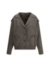 Blazé Milano Sarissa Charlie Buttoned-pockets Bomber Jacket In Brown