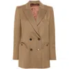 Blazé Milano Kamaxitha Double-breasted Blazer In Brown