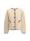 Blazé Milano Reversible Shearling Jacket In Neutral