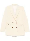 Blazé Milano Blaze Tailored White Blazer With Double-breasted Front In White