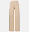 Blazé Milano Jeans Dalla Gamba Ampia Nariida In Denim Beige Donna In Beige