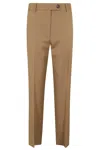 Blazé Milano Palazzo Brown Pants With Belt Loops In Toffee