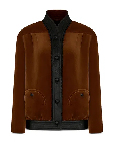 Blazé Milano Blaze Milano Jealousy Coiba Collared Jacket In Brown