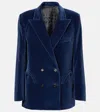 Blazé Milano Jealousy Everynight Cotton Velvet Blazer In Blau