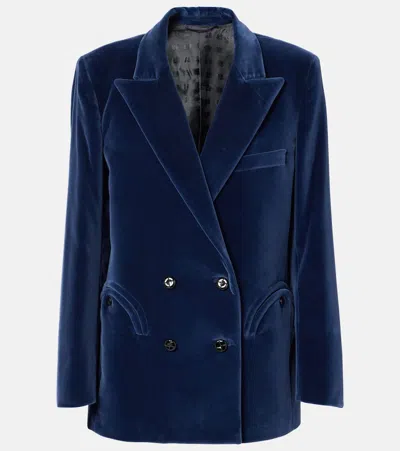 Blazé Milano Jealousy Everynight Cotton Velvet Blazer In Blau