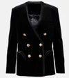 Blazé Milano Jealousy Sunset Velvet Blazer In Black