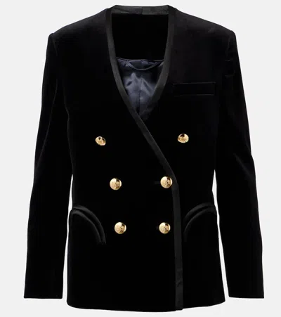 Blazé Milano Jealousy Sunset Velvet Blazer In Black