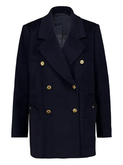 Blazé Milano Joyme Double-breasted Peacoat In Blue
