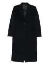 Blazé Milano Curved-pockets Buttoned Single-breasted Coat In Black