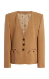 Blazé Milano Khayam Lovat Silk-blend Blazer In Brown