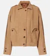 Blazé Milano Kiso Suede Jacket In Brown