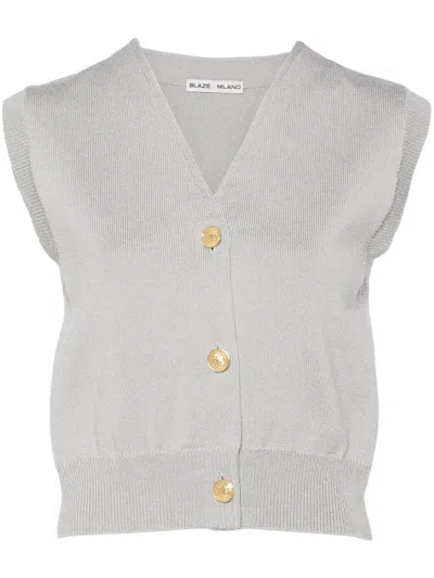 Blazé Milano Knitted Vest In White