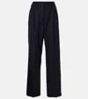 Blazé Milano High-waisted Pinstripe-pattern Wool Trousers In Blue