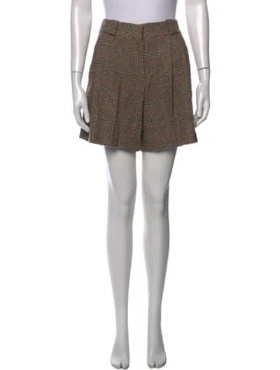 Pre-owned Blazé Milano Lambswool Mini Shorts W/ Tags In Neutrals