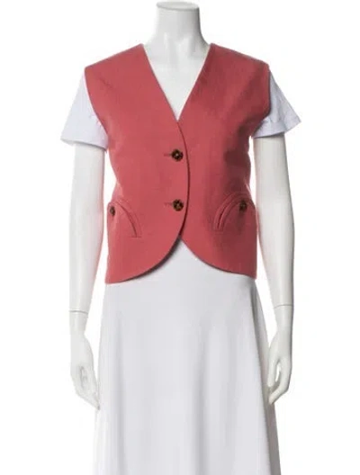 Pre-owned Blazé Milano Leather Evening Jacket W/ Tags In Pink