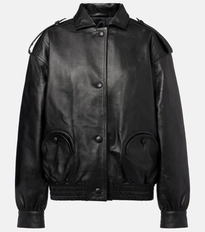 Blazé Milano Charlie Leather Jacket In Schwarz