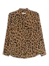 Blazé Milano Leopard-print Shirt In Brown