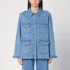 Blazé Milano Blaze Milano Nariida Maya Safari Jacket In Denim In Light Blue
