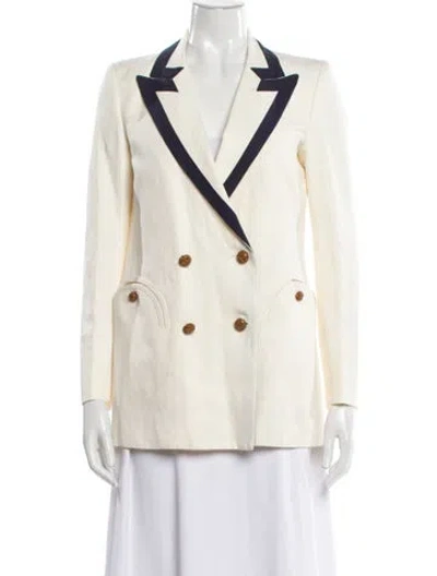 Pre-owned Blazé Milano Linen Blazer In Neutral