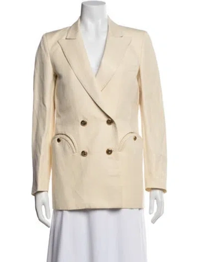 Pre-owned Blazé Milano Linen Blazer In Neutral