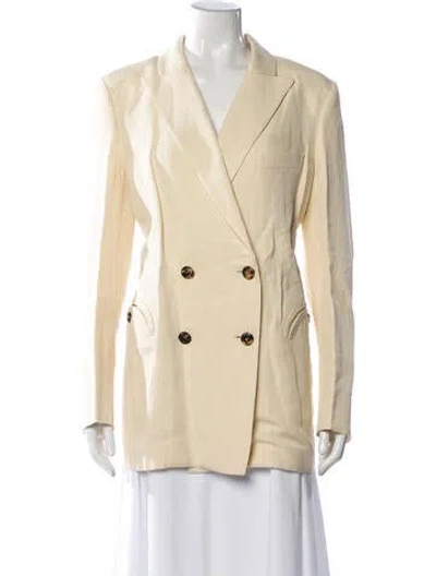 Pre-owned Blazé Milano Linen Blazer In Neutrals