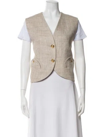 Pre-owned Blazé Milano Linen Evening Jacket W/ Tags In Neutral