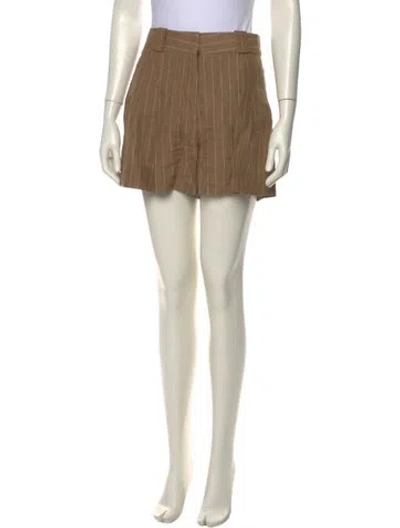 Pre-owned Blazé Milano Linen Mini Shorts In Neutral
