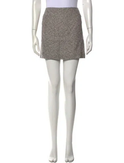 Pre-owned Blazé Milano Linen Mini Skirt In Neutral