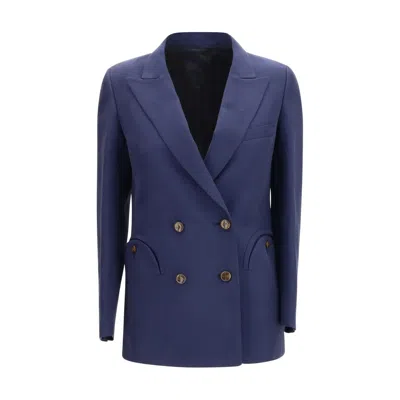 Blazé Milano Linen Women's Blazer In Blue