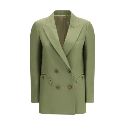 Blazé Milano Linen Women's Blazer In Green