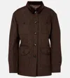 Blazé Milano Lokai Wool And Silk-blend Jacket In Brown