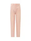 Blazé Milano Blazé Pleated Cropped Pants In Pink