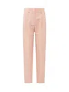Blazé Milano Blazé Pleated Cropped Pants In Pink