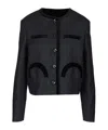 Blazé Milano Maine Shamo Velvet-trimmed Wool Jacket