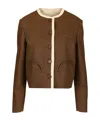 Blazé Milano Long Sleeve Casual Jacket In Brown