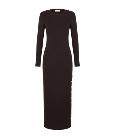 Blazé Milano Long Sleeve Dress In Brown