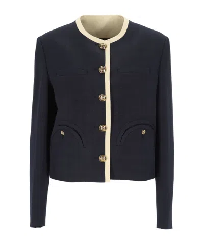 Blazé Milano Genesis Shamo Bolero Jacket In Blue
