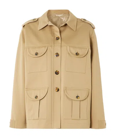 Blazé Milano Endurance Sahariana Cotton-twill Jacket In Neutrals