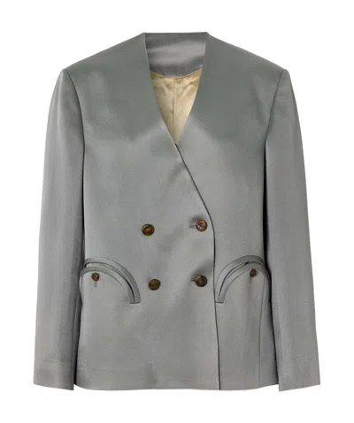 Blazé Milano Long-sleeved Suit Coat In Green