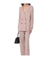 Blazé Milano Sand-colored Double-breasted Jacket In Nude