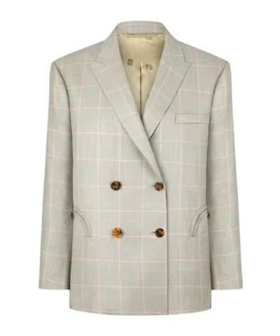 Blazé Milano Long-sleeved Suit Jacket In Gray