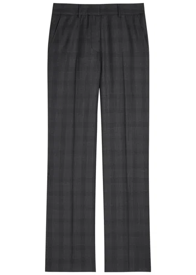 Blazé Milano Blaze Milano Lundy Plaid Wool Trousers In Black