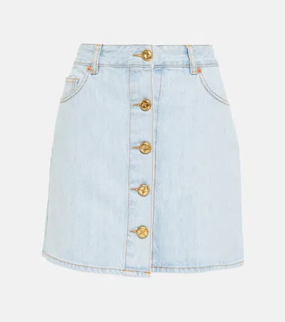 Blazé Milano Lusitano Denim Miniskirt In Blue