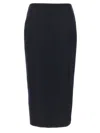 Blazé Milano Blaze Milano Maine Sussex Longuette Wool Midi Skirt In Black
