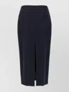 Blazé Milano Blaze Milano Maine Sussex Longuette Wool Midi Skirt In Blue