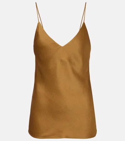 Blazé Milano Manipur Satin Camisole In Brown